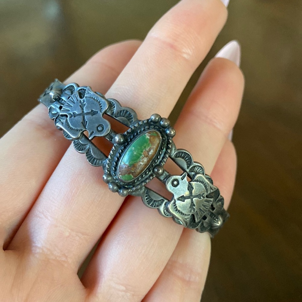 Vintage native turquoise cuff